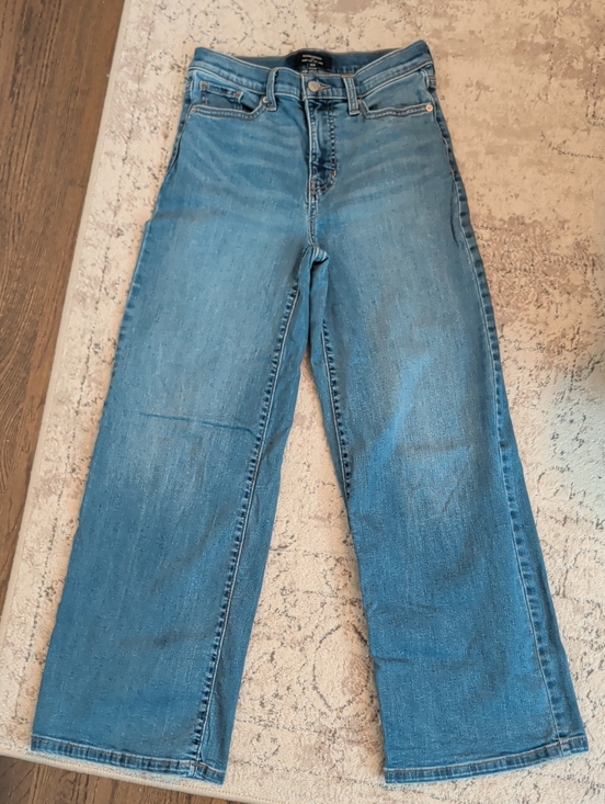 Banana Republic Denim - Banana Republic Wide-Leg High-Rise Jeans - Blue denim